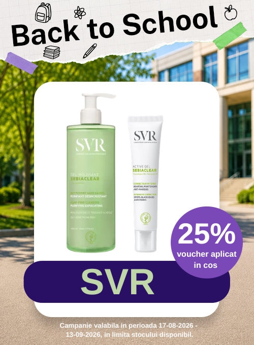 Promotie cu voucher aplicat in cos 25% la SVR - Back to School