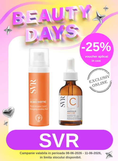 Promotie cu voucher aplicat in cos 25% la SVR - Beauty Days