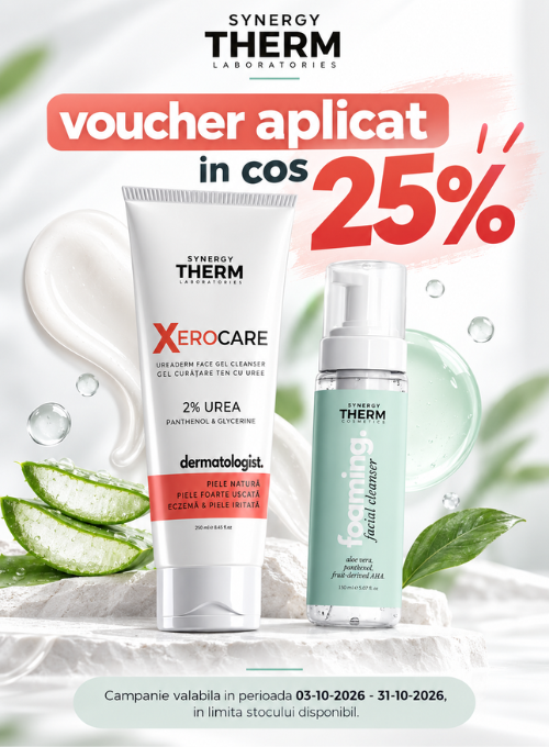 Promotie cu voucher aplicat in cos 25% la Synergy Therm