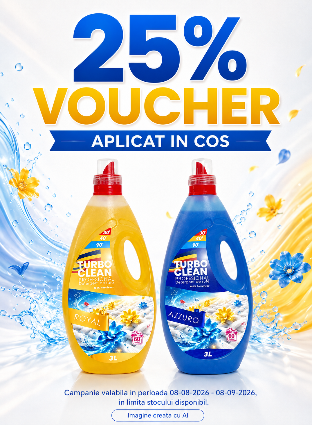 Promotie cu voucher aplicat in cos 25% la Turbo Clean