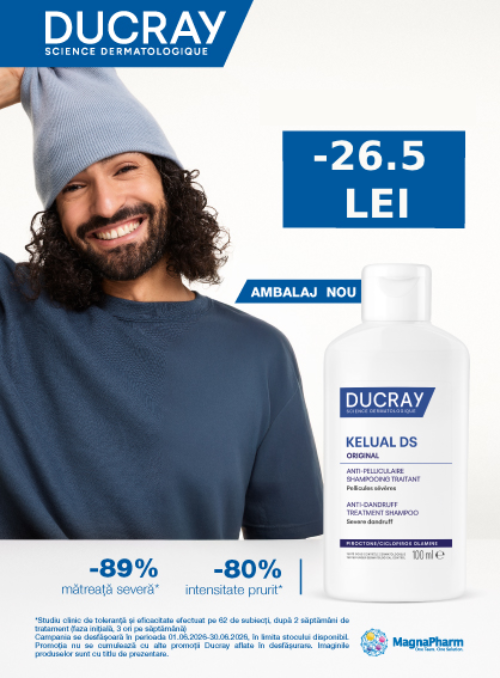 Promotie cu voucher aplicat in cos 26.5 lei la Ducray