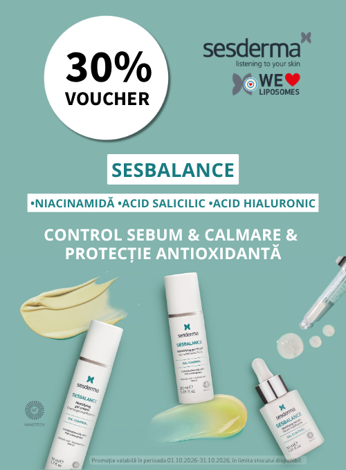 Promotie cu voucher aplicat in cos 30% la Sesderma