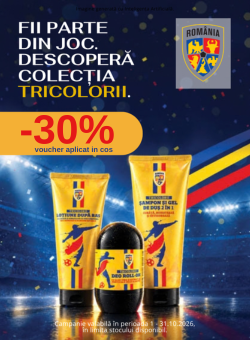 Promotie cu voucher aplicat in cos 30% la Tricolorii