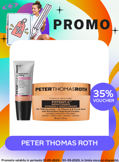 Promotie cu voucher aplicat in cos 35% la Peter Thomas Roth