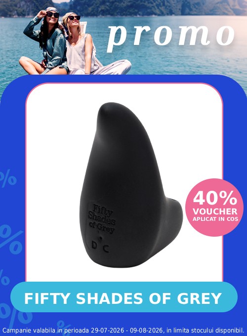 Promotie cu voucher aplicat in cos 40% la Fifty Shades of Grey Exclusiv in Aplicatie
