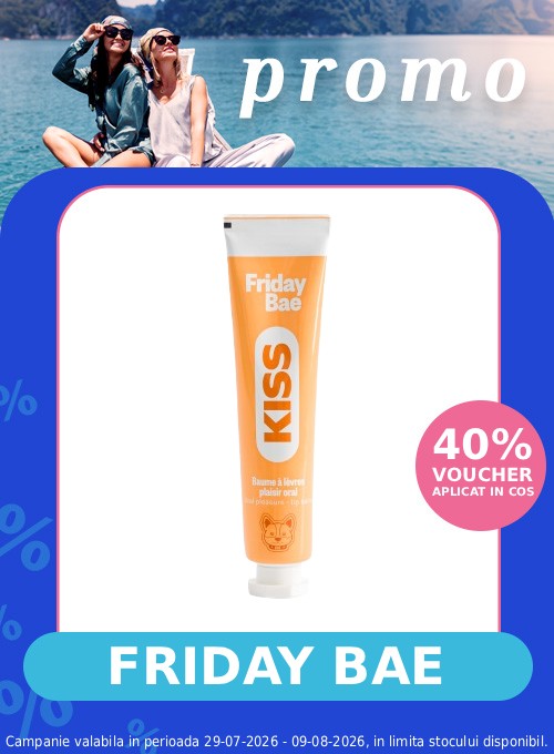Promotie cu voucher aplicat in cos 40% la Friday Bae Exclusiv in Aplicatie