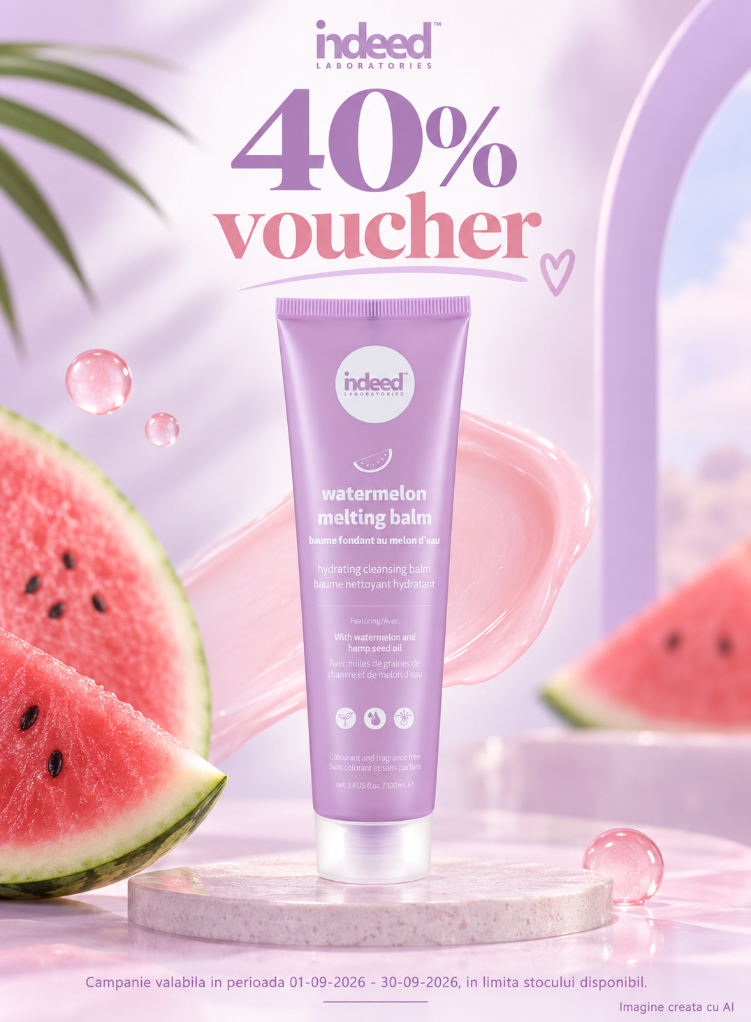 Promotie cu voucher aplicat in cos 40% la Indeed Labs