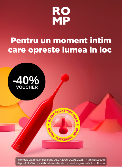 Promotie cu voucher aplicat in cos 40% la ROMP Exclusiv in Aplicatie