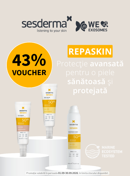 Promotie cu voucher aplicat in cos 43% la Sesderma