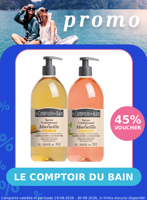 Promotie cu voucher aplicat in cos 45% la Le Comptoir du Bain