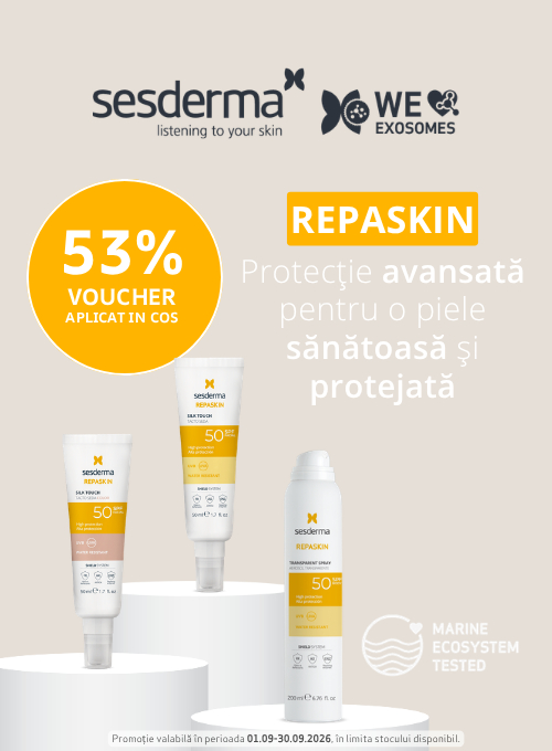 Promotie cu voucher aplicat in cos 53% la Sesderma