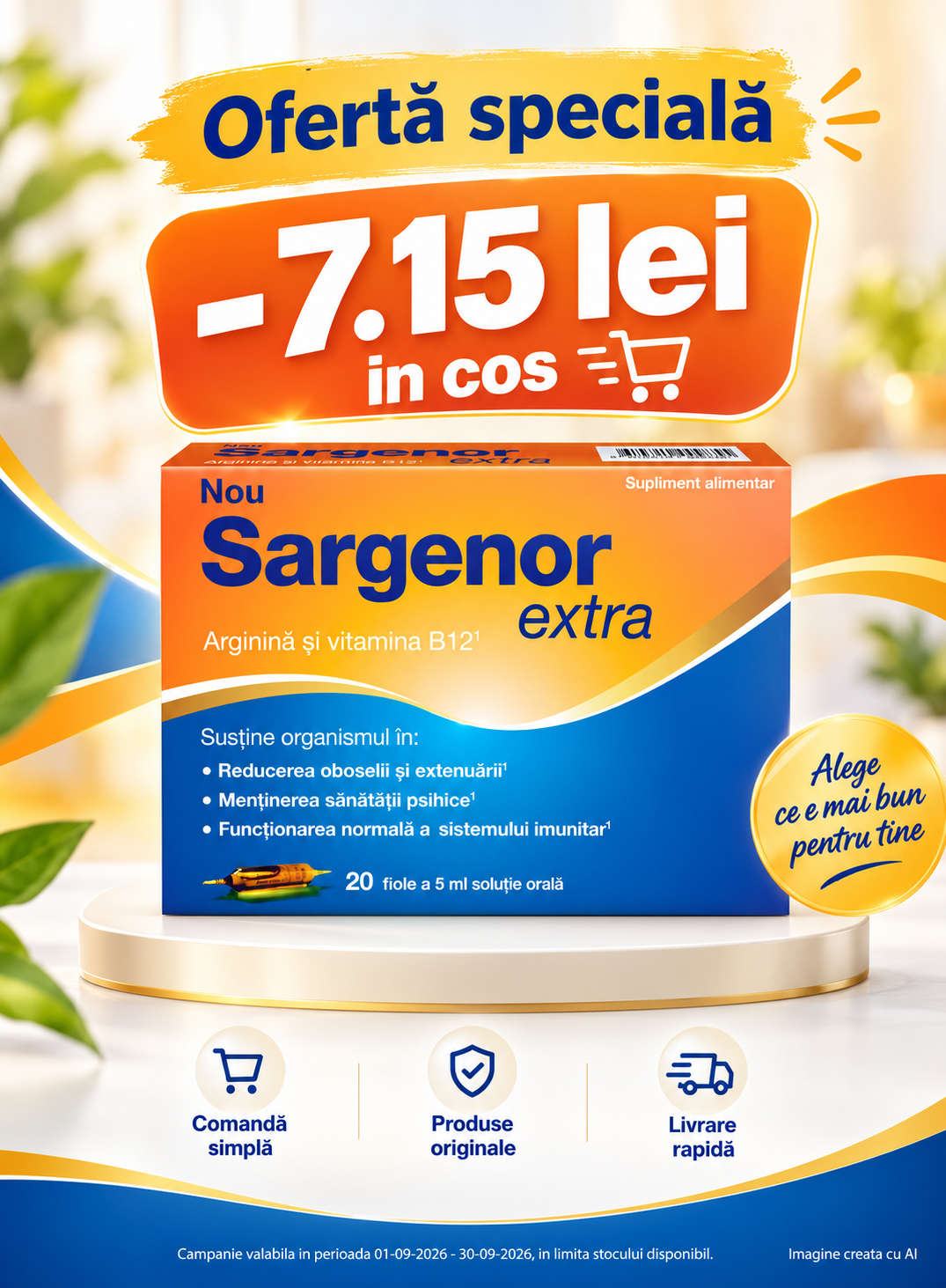 Promotie cu voucher aplicat in cos 7.15 lei la Sargenor