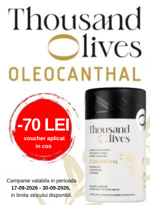 Promotie cu voucher aplicat in cos 70 lei la Thousand Olives