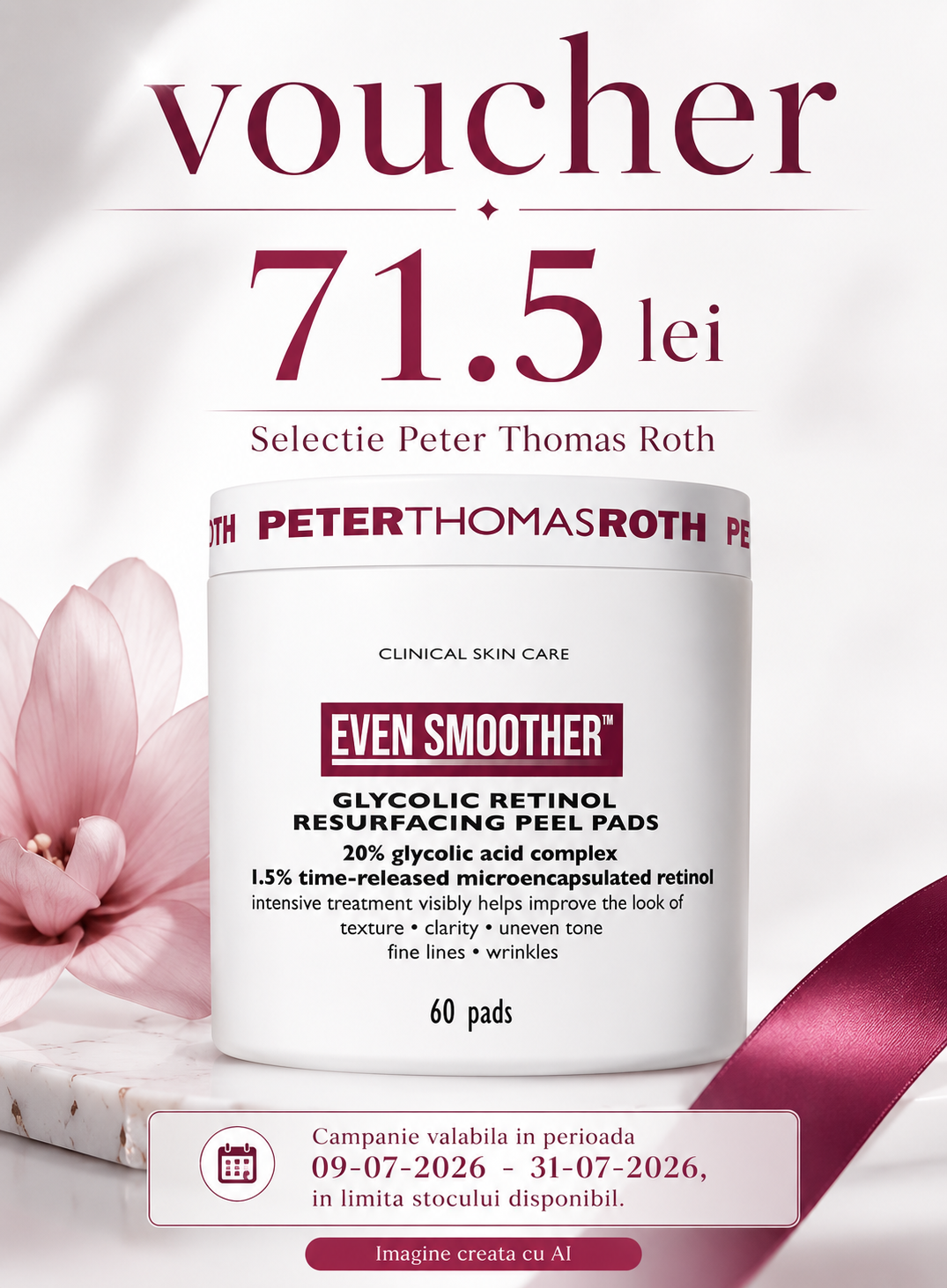 Promotie cu voucher aplicat in cos 71.5 lei la Peter Thomas Roth
