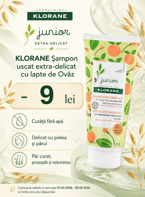 Promotie cu voucher aplicat in cos 9 lei la Klorane