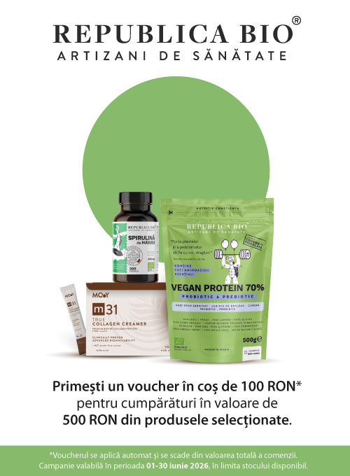Promotie cu voucher aplicat in cos de 100 Ron la Republica Bio