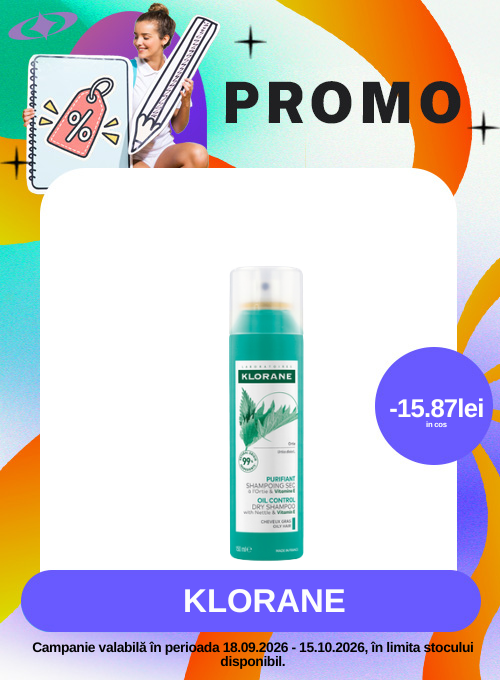 Promotie cu voucher aplicat in cos de 15.87 lei la Klorane