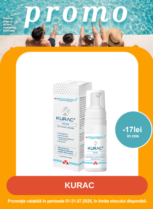 Promotie cu voucher aplicat in cos de 17Ron la Kurak Braderm