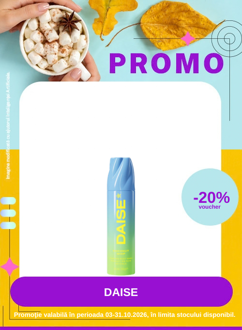 Promotie cu voucher aplicat in cos de 20% la Daise