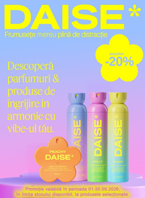Promotie cu voucher aplicat in cos de 20% la Daise
