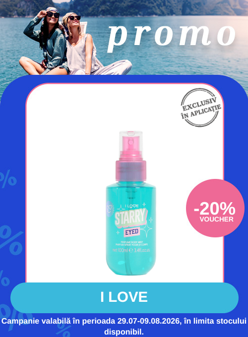 Promotie cu voucher aplicat in cos de 20% la I Love Exclusiv in Aplicatie