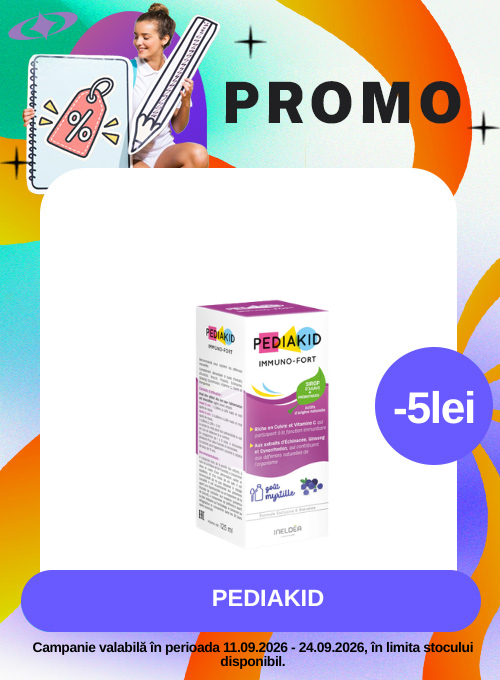 Promotie cu voucher aplicat in cos de 5lei la Pediakid