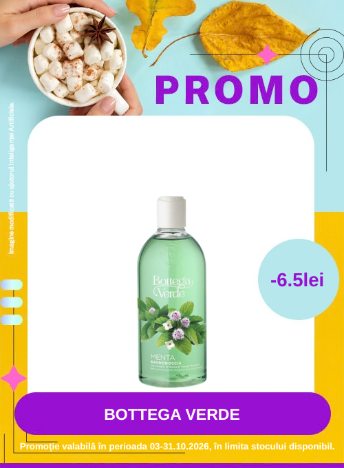 Promotie cu voucher aplicat in cos de 6.5 lei la Bottega Verde