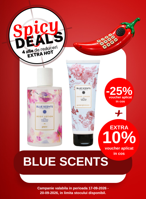 Promotie cu voucher aplicat in cos Extra 10% la Blue Scents - Spicy Deals