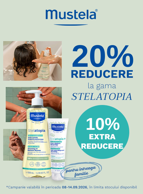 Promotie cu voucher aplicat in cos Extra 10% la Mustela - Saptamana Dermatitei Atopice