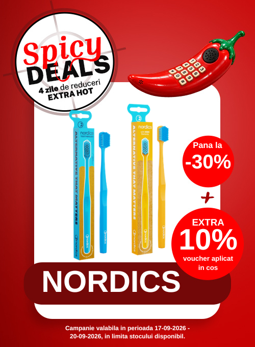 Promotie cu voucher aplicat in cos Extra 10% la Nordics - Spicy Deals