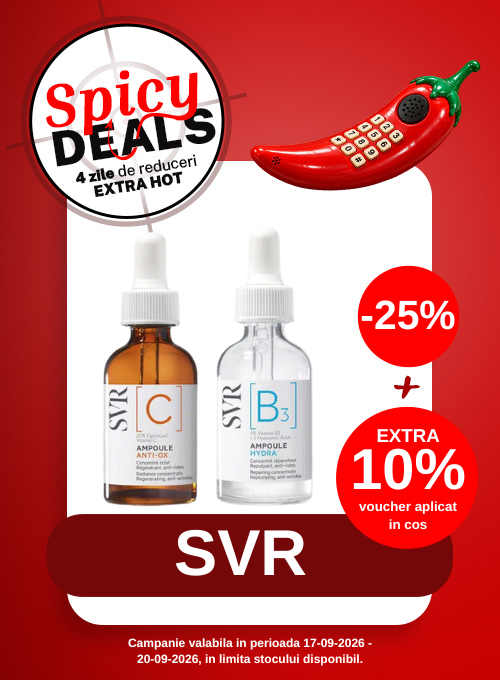 Promotie cu voucher aplicat in cos Extra 10% la SVR - Spicy Deals