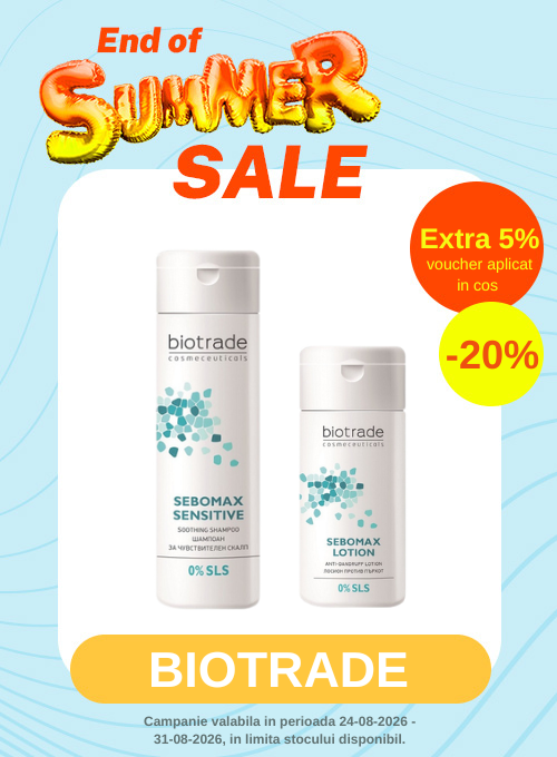Promotie cu voucher aplicat in cos Extra 5% la Biotrade - End of summer Sale
