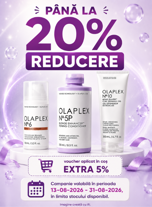 Promotie cu voucher aplicat in cos Extra 5% la Olaplex