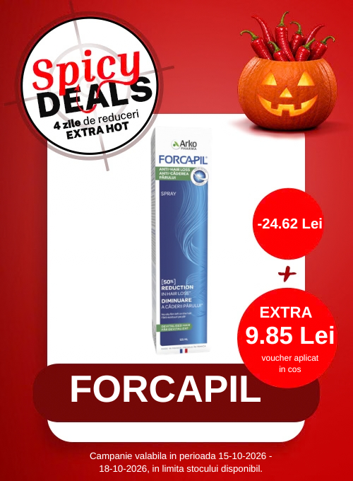 Promotie cu voucher aplicat in cos Extra 9.85 Lei la Forcapil - Spicy Deals