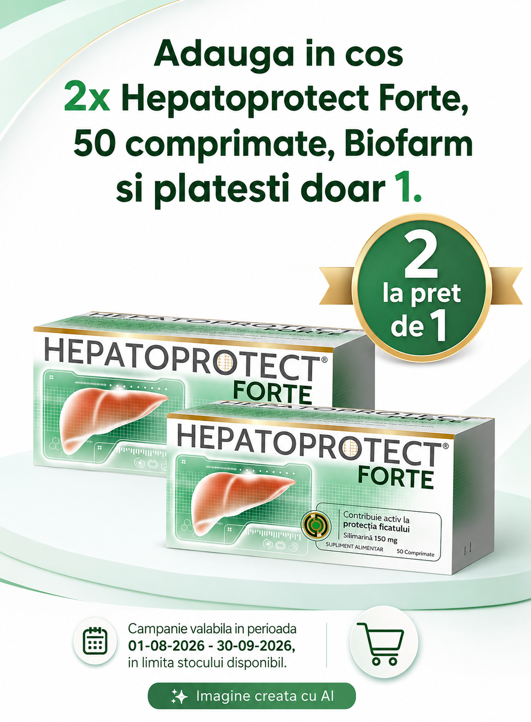 Promotie cumperi 2 platesti 1 la Hepatoprotect Biofarm