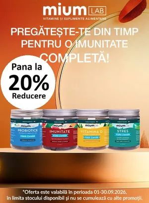 Promotie de pana la 20% reducere la Mium Lab