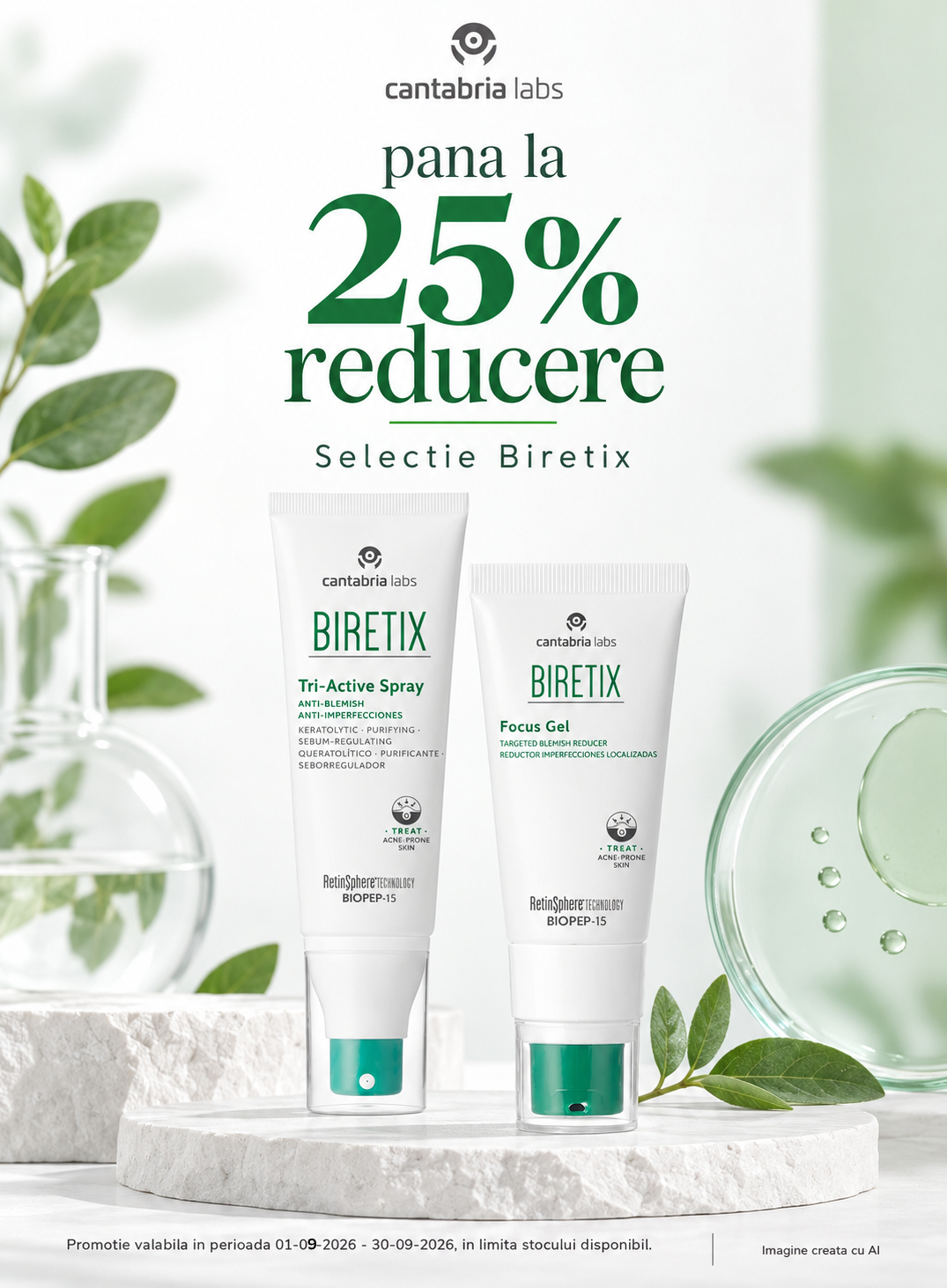 Promotie de pana la 25% reducere la Cantabria Labs - Biretix