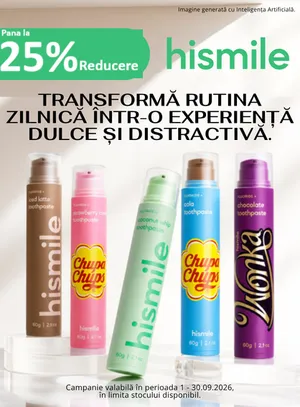 Promotie de pana la 25% reducere la Hismile