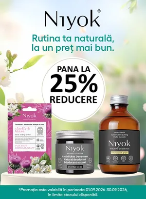 Promotie de pana la 25% reducere la Niyok