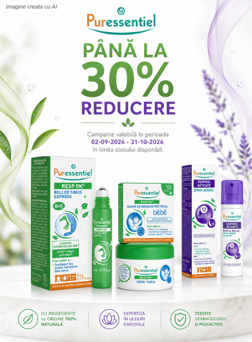 Promotie de pana la 30% reducere la Puressentiel