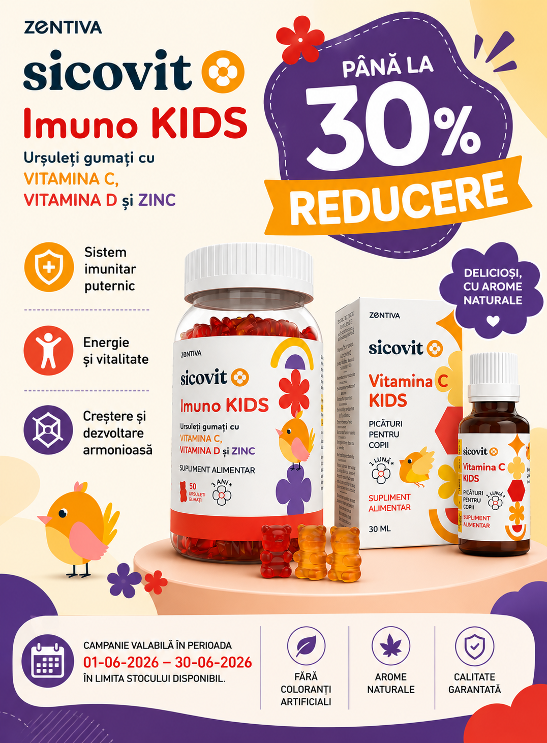 Promotie de pana la 30% reducere la Zentiva - Sicovit
