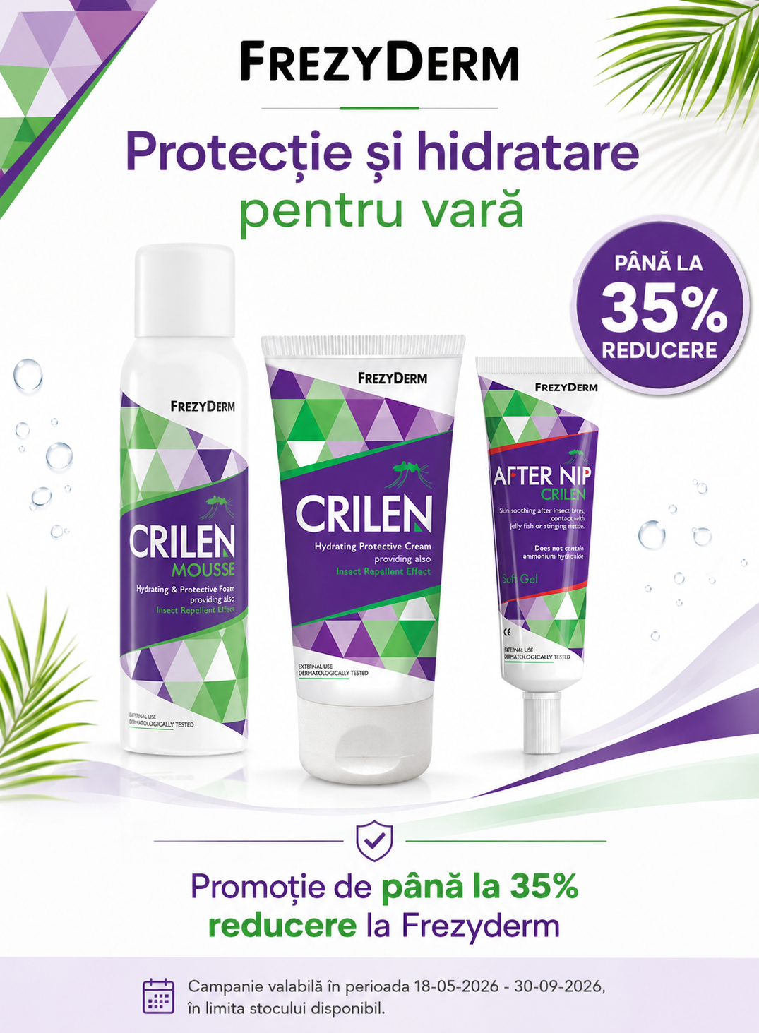 Promotie de pana la 35% reducere la Frezyderm