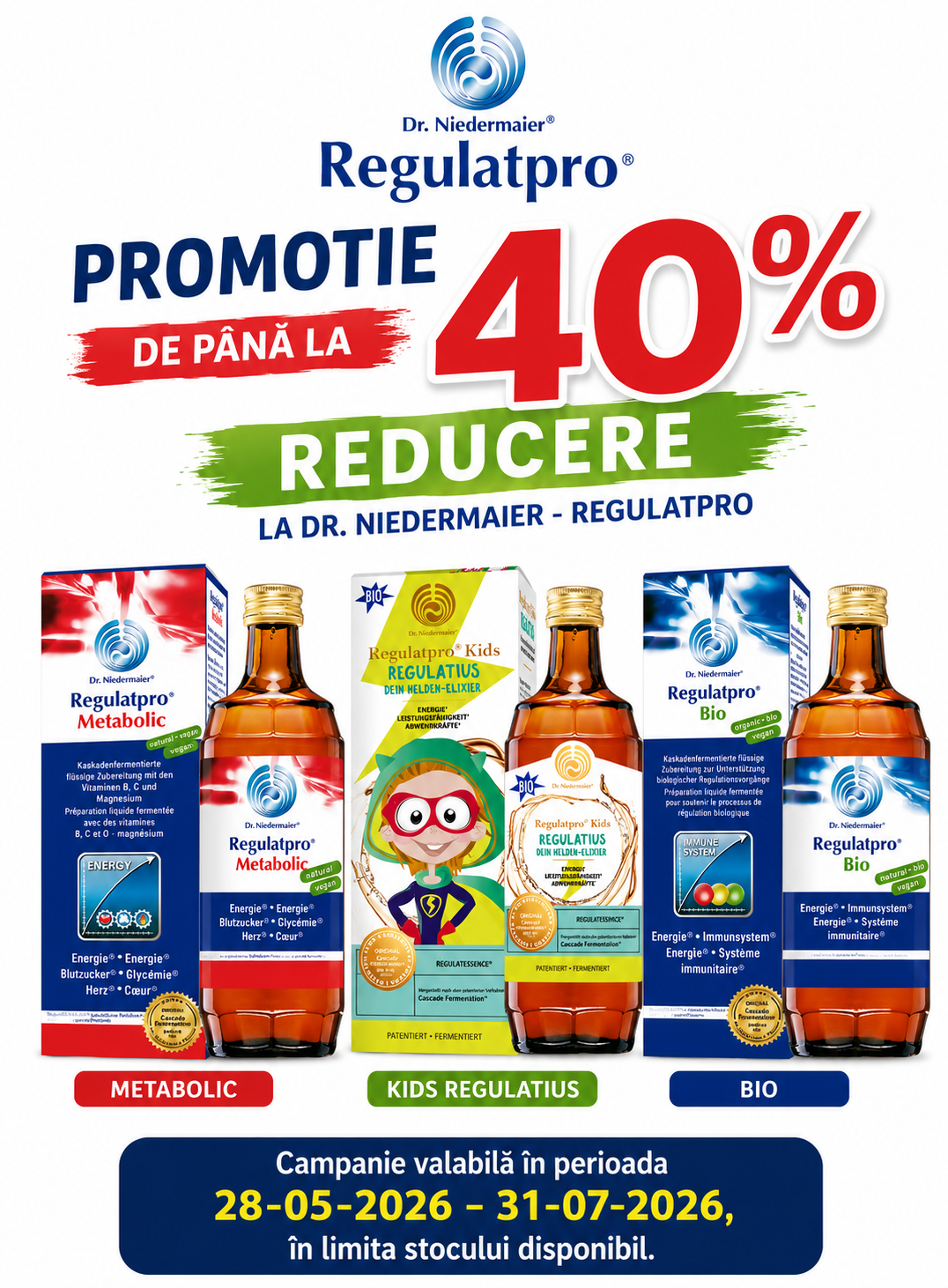 Promotie de pana la 40% reducere la Dr. Niedermaier - Regulatpro