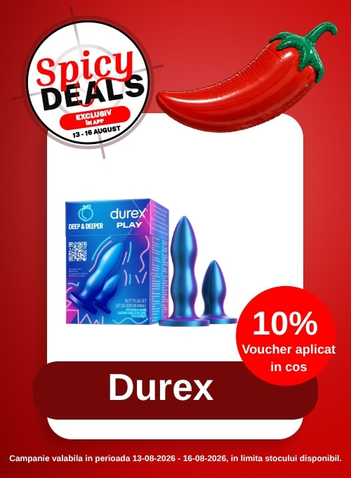 Spicy Deals cu 10% voucher apliacta in cos la Durex