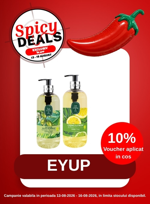 Spicy Deals cu extra 10% voucher aplicat in cos la Eyup