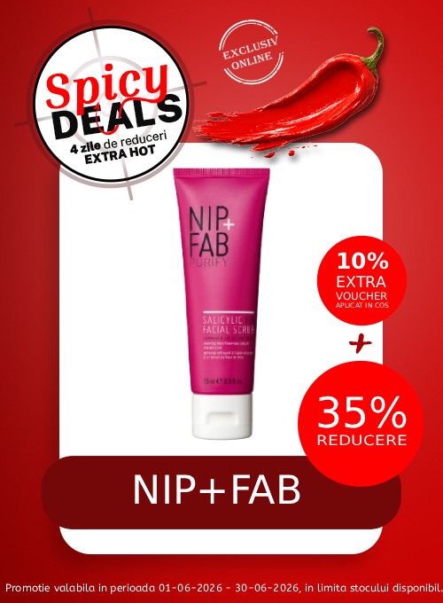 Spicy Deals cu extra voucher aplicat in cos 10% la Nip+Fab