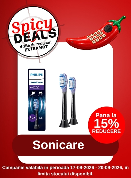 Spicy Deals cu pana la 15% reducere la Philips Sonicare