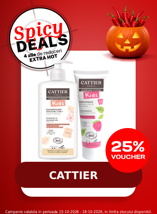Spicy Deals cu voucher aplicat in cos 25% la Cattier