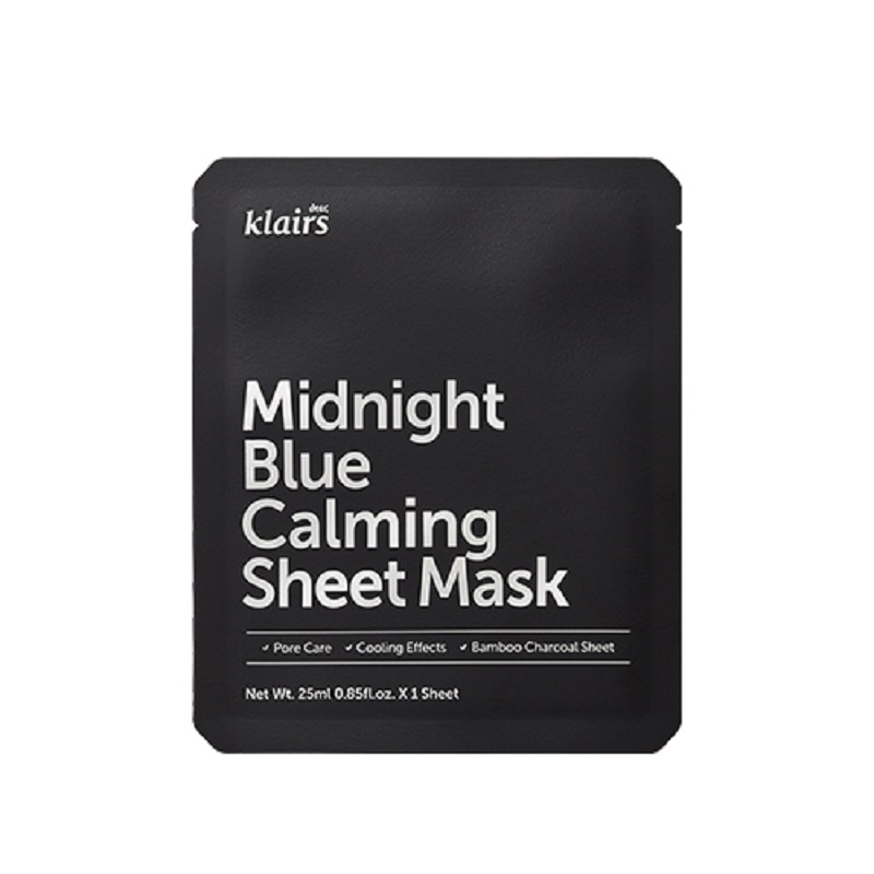 Masca din carbune de bambus Midnight Blue, 25 ml, Klairs