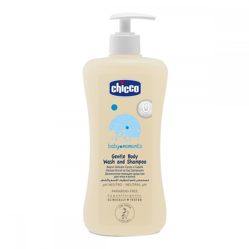 Sapun lichid si sampon fara lacrimi Baby Moments, 500 ml, 02845, Chicco